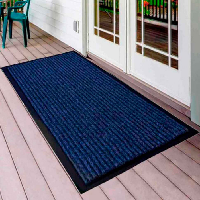 Коврик влаговпитывающий ребристый Стандарт 90*150см синий
