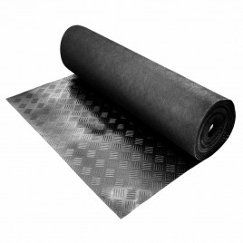 Коврик-дорожка против скольжения Sunstep Шашки 0,9*12м черный