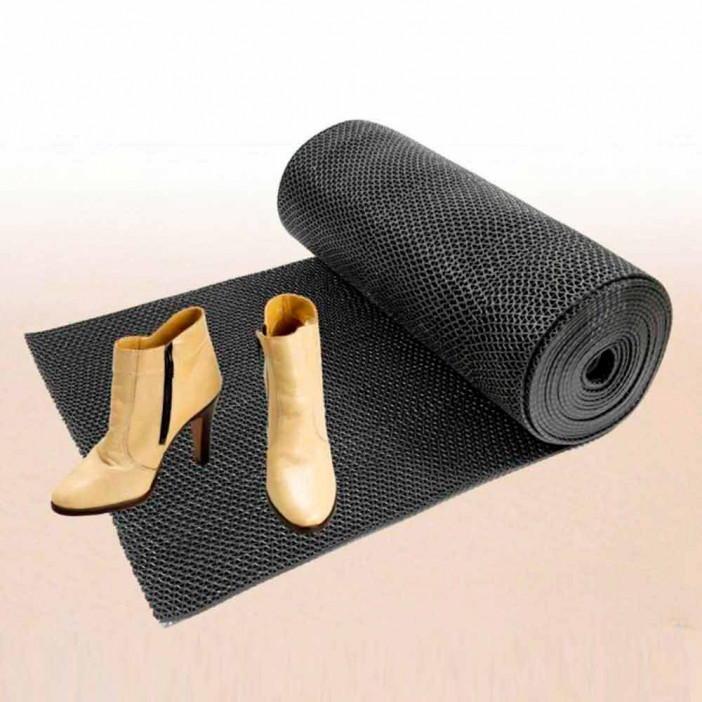 Коврик-дорожка против скольжения ZIG-ZAG 0,9*12м серый