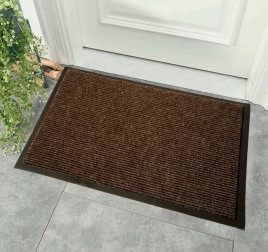 Коврик влаговпитывающий ребристый Стандарт 90*120см коричневый