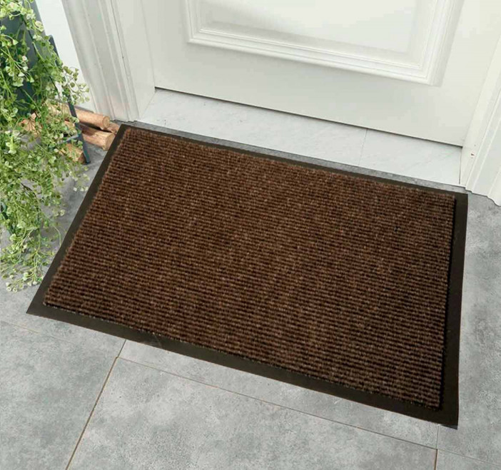 Коврик влаговпитывающий ребристый Стандарт 90*120см коричневый
