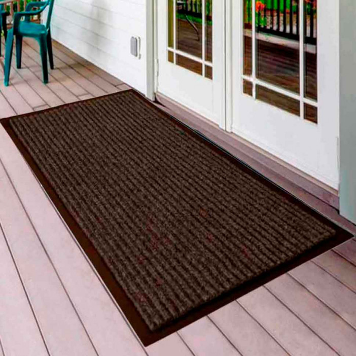 Коврик влаговпитывающий ребристый Sunstep 100*200см коричневый