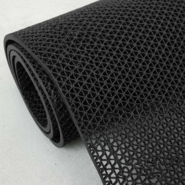 Коврик-дорожка против скольжения ZIG-ZAG 0,9*12м черный