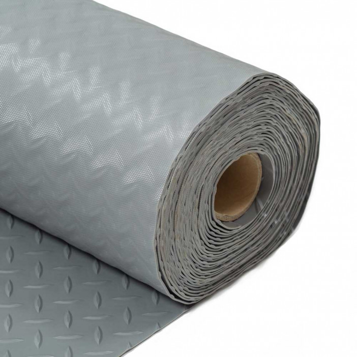 Коврик-дорожка Рифленый против скольжения 0,9*12м серый