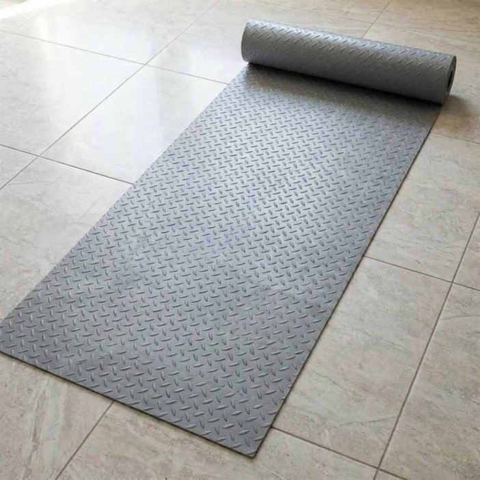 Коврик-дорожка Рифленый против скольжения 0,9*12м серый