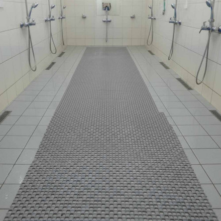 Коврик-дорожка против скольжения Цепочка 0,9*12м серый