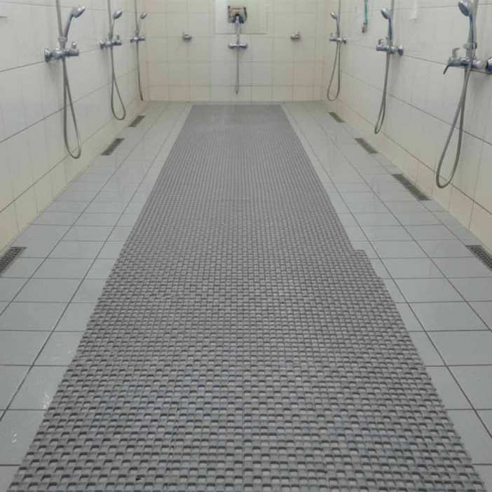 Коврик-дорожка против скольжения Цепочка 0,9*12м серый