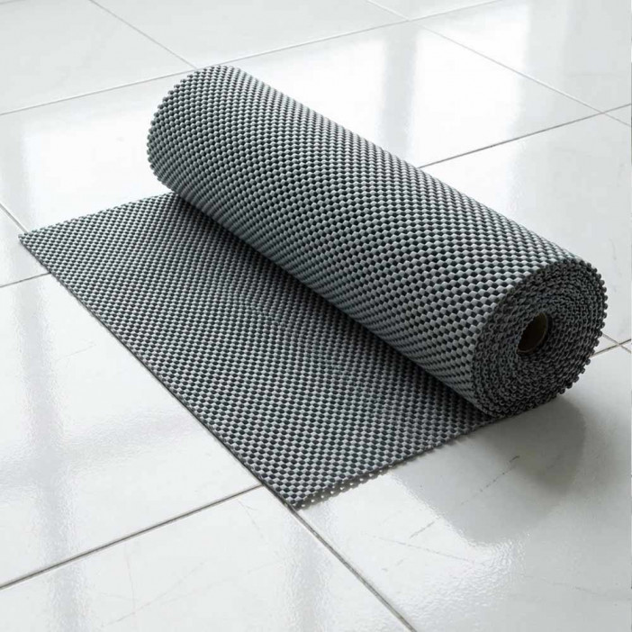 Коврик-дорожка против скольжения Цепочка 0,9*12м серый