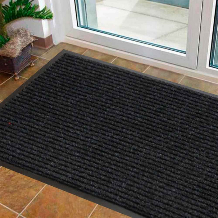 Коврик влаговпитывающий ребристый Стандарт 120*250см черный