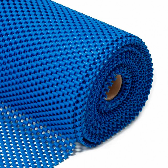 Коврик-дорожка против скольжения Цепочка 0,9*12м синий