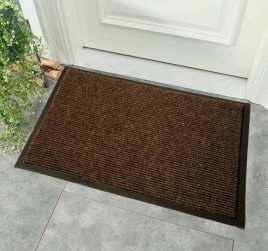 Коврик влаговпитывающий ребристый Комфорт 50*80см коричневый
