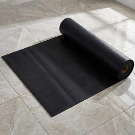 Коврик-дорожка против скольжения Полосочка 0,9*12м черный