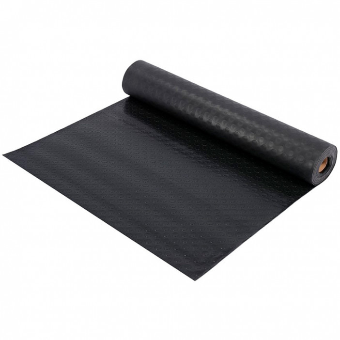 Коврик-дорожка против скольжения Пятачки 0,9*12м толщина 2,4мм черный