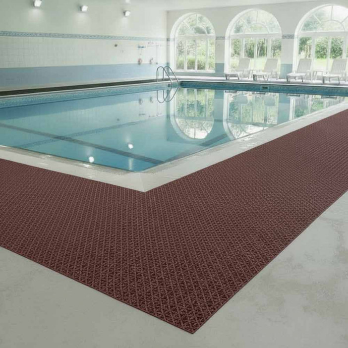 Коврик-дорожка против скольжения ZIG-ZAG 0,9*12м коричневый