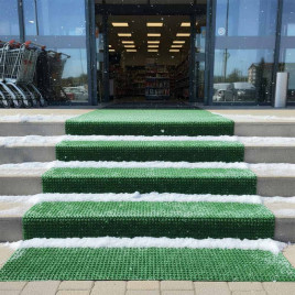 Дорожка щетина на ПВХ основе 0,9*15м зеленая