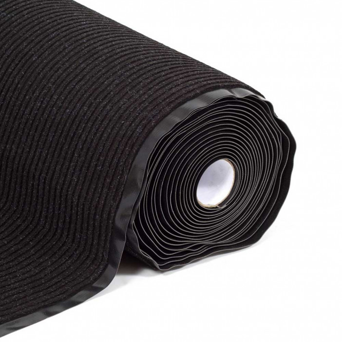 Коврик-дорожка влаговпитывающий ребристый Sunstep 0,9*12м черный