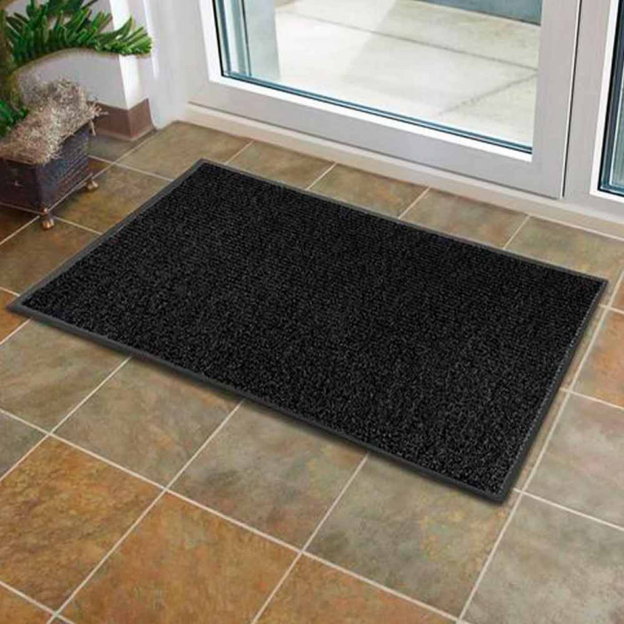 Коврик влаговпитывающий ребристый Комфорт 120*150см черный