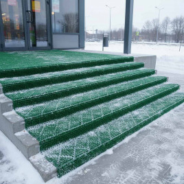 Дорожка щетина на ПВХ основе Ромб 0,9*15м зеленая