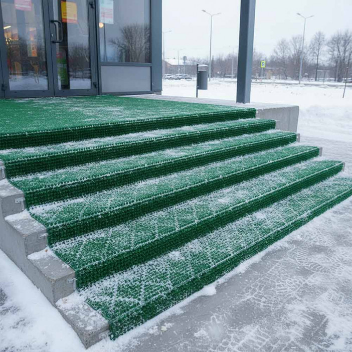 Дорожка щетина на ПВХ основе Ромб 0,9*15м зеленая