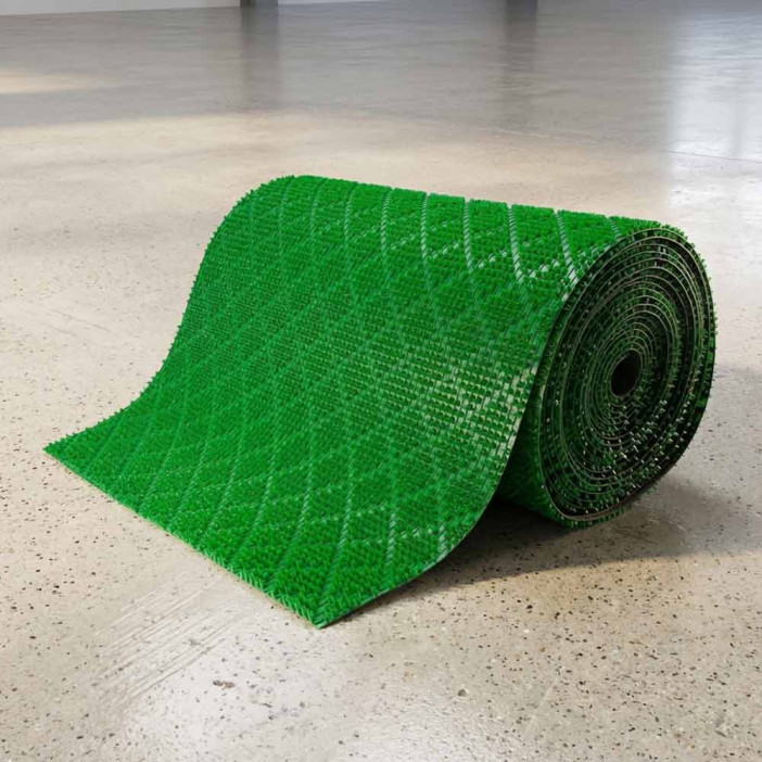 Дорожка щетина на ПВХ основе Ромб 0,9*15м зеленая