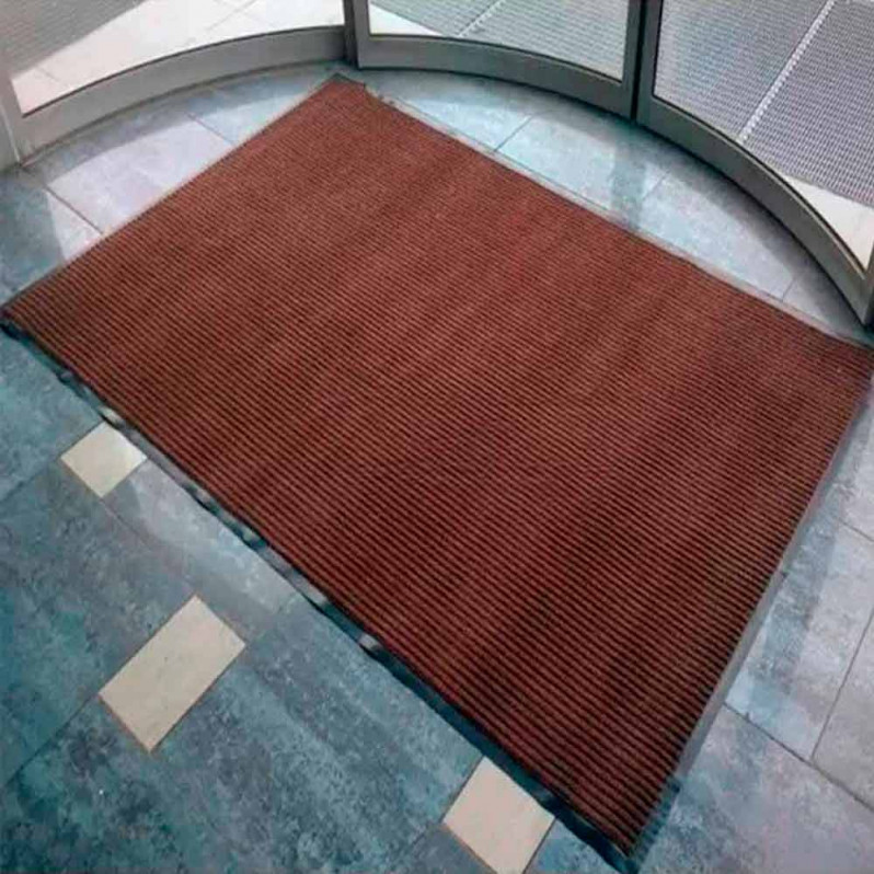 Коврик влаговпитывающий ребристый Комфорт 120*180см коричневый