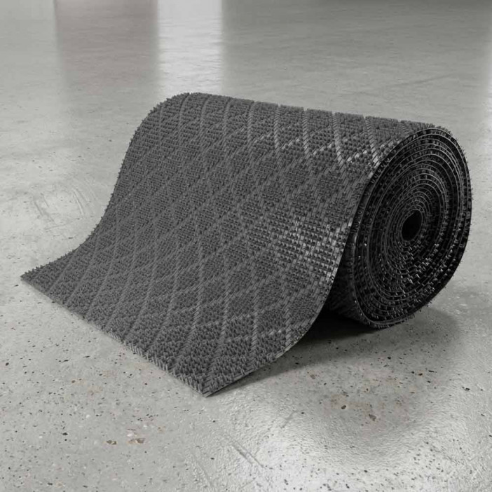 Дорожка щетина на ПВХ основе Ромб 0,9*15м мокрый асфальт