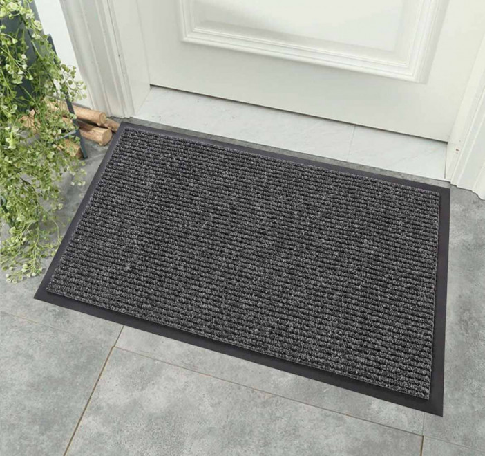 Коврик влаговпитывающий ребристый Стандарт 50*80см серый