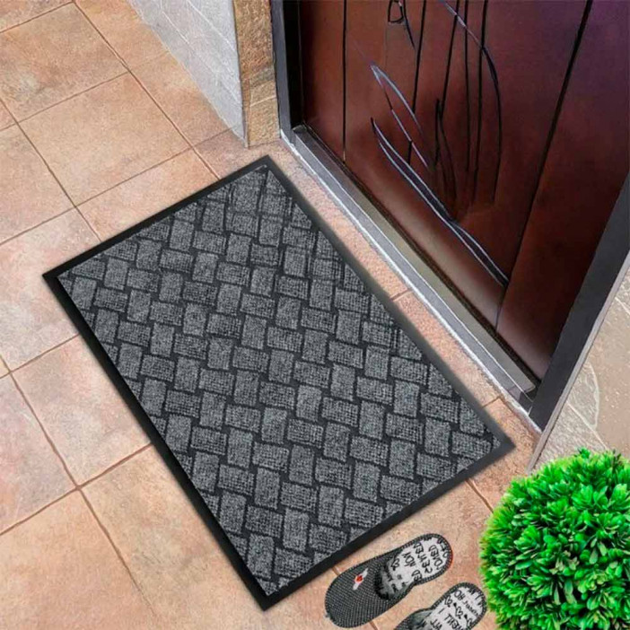 Коврик влаговпитывающий Крафт 80*120см серый