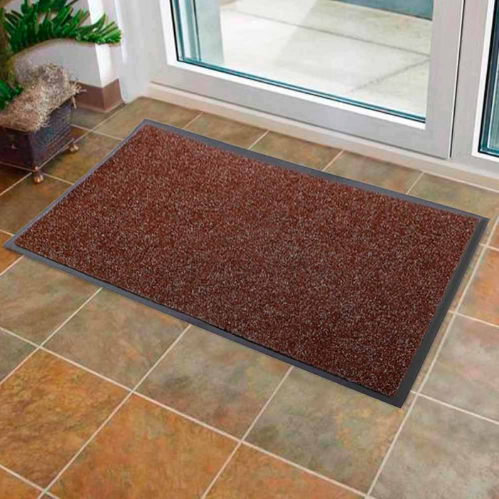 Коврик влаговпитывающий придверный Лофт 90*150см коричневый