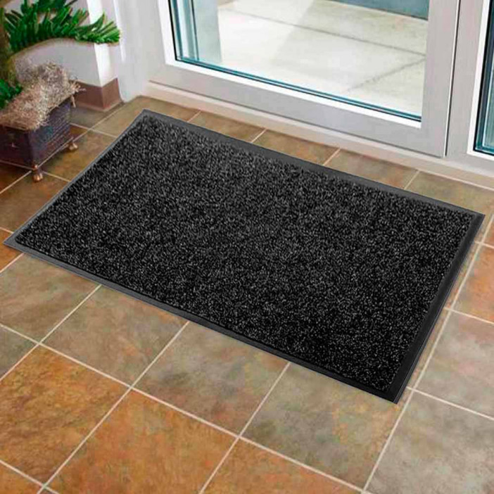 Коврик влаговпитывающий придверный Лофт 90*150см черный
