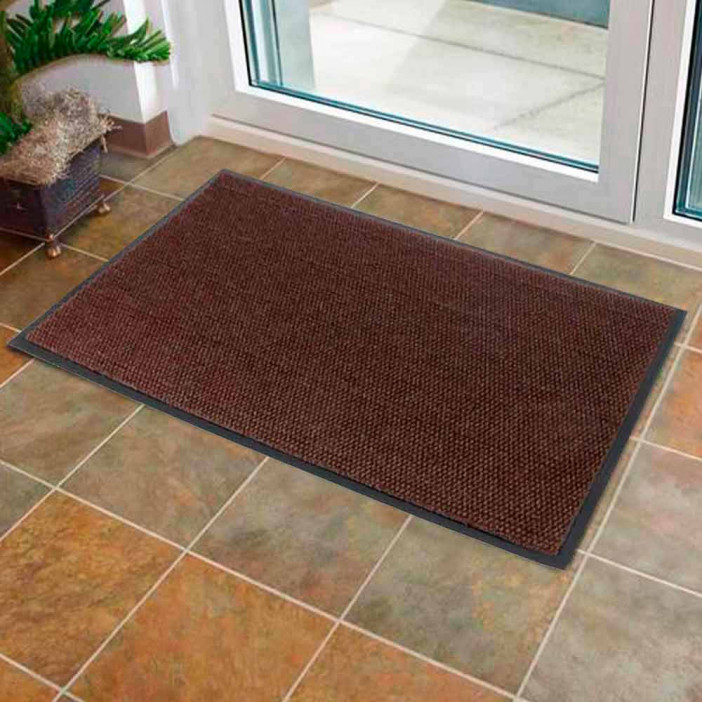 Коврик влаговпитывающий ребристый Престиж 90*120см коричневый