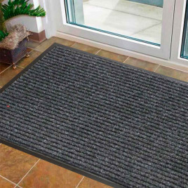 Коврик влаговпитывающий ребристый Стандарт 120*250см серый