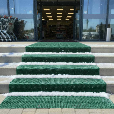 Дорожка щетина на ПВХ основе 0,9*15м зеленый металлик