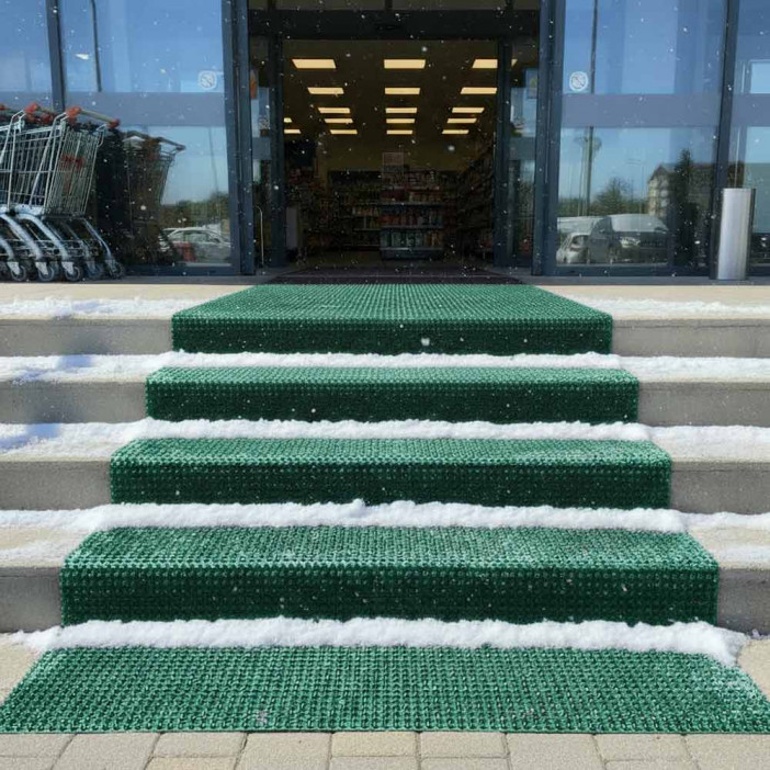 Дорожка щетина на ПВХ основе 0,9*15м зеленый металлик