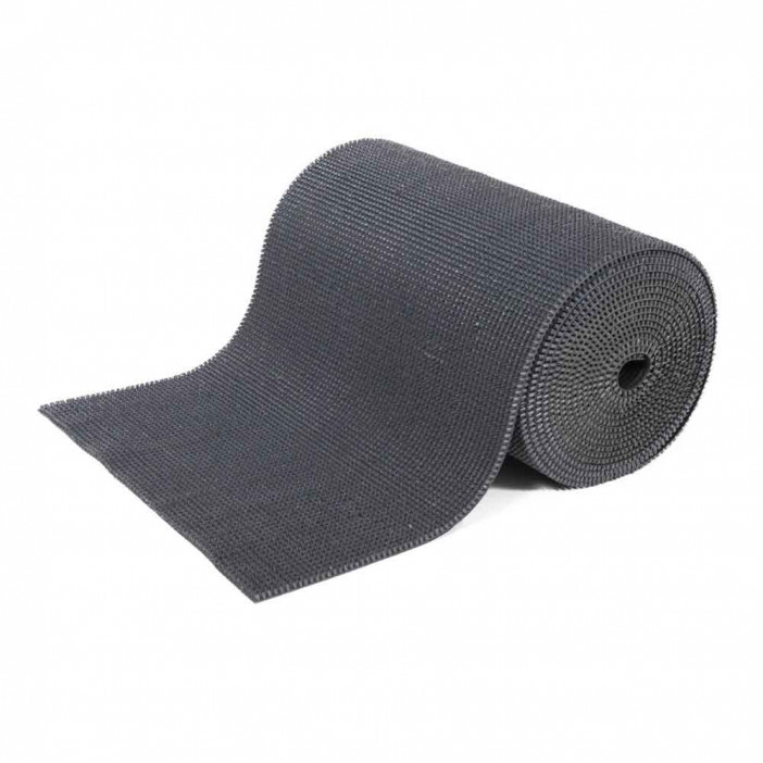 Дорожка щетина на ПВХ основе 0,9*15м серый металлик