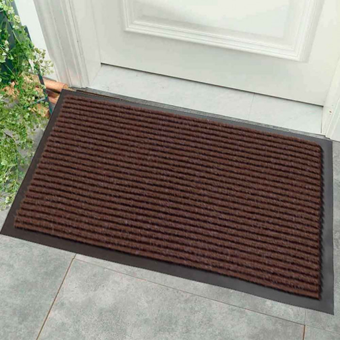 Коврик влаговпитывающий ребристый Стандарт 60*90см коричневый
